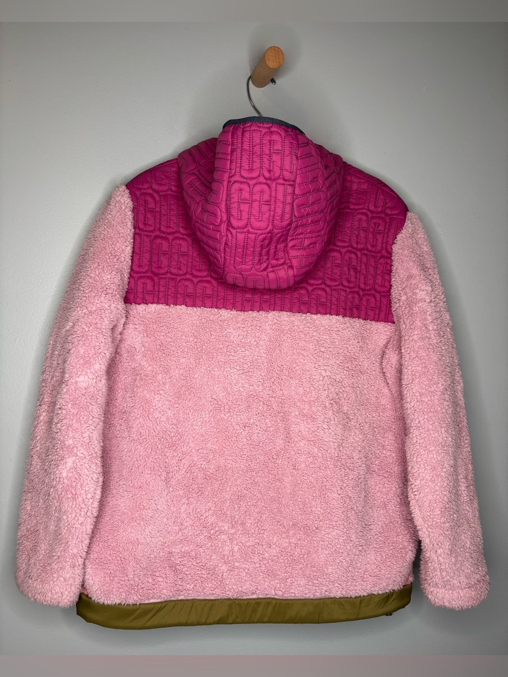 UGG IGGY SHERPA HALF ZIP HOODED JACKET - Picture 9 of 10